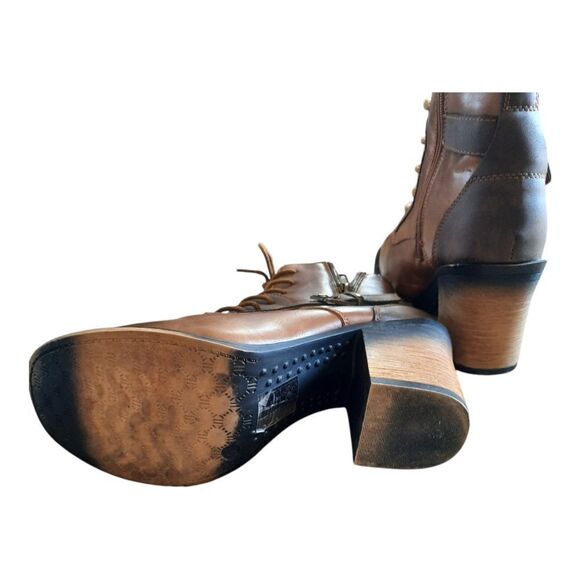 Pierre Dumas Boots Ravenna-5  Tan Two Tone Faux Leather - Picture 5 of 5